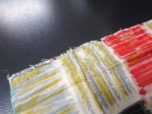 Load image into Gallery viewer, MKF#144 Silk Kimono Fabric Vintage(1920-1950) Meisen Off whilte Yellow brown 46.5x13.0in(118x33cm)
