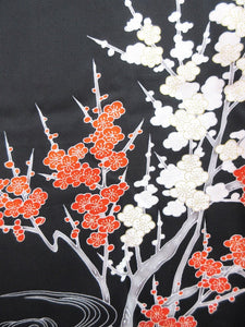 Haori Jacket Black Plum blossom #136