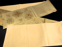 Load image into Gallery viewer, Fukuro Obi Gold Crane Birds Silk BB119W7
