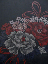 Load image into Gallery viewer, Haori Jacket Vintage(1950-1980) Black Peony Tachibana Urushi Silk #8003N1
