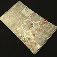 Load image into Gallery viewer, Fukuro Obi Gold Birds Ume Wisteria Silk BB246V4
