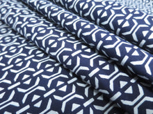 Load image into Gallery viewer, Cotton Bolt Fabric Vintage(1950-1980) Navy White 472.4x13.8in(1200x35cm) BB9054Y3
