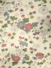 Load image into Gallery viewer, MKF#124 Silk Kimono Fabric Vintage(1950-1980) Chrysanthemum Maple Leaf Cream white 61.0x13.4in(155x34cm)
