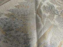 Load image into Gallery viewer, BB8277AC Silk Obi Fabric Vintage(1950-1980) Landscape Silver Gold 103.1x11.8in(262x30cm)
