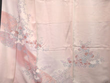 Load image into Gallery viewer, Kimono Pale Pink Chrysanthemum Tsukesage Tall Silk #8195B3
