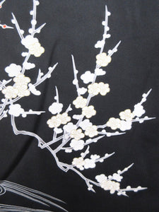 Haori Jacket Black Plum blossom #136