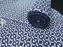 Load image into Gallery viewer, Cotton Bolt Fabric Vintage(1950-1980) Navy White 472.4x13.8in(1200x35cm) BB9054Y3
