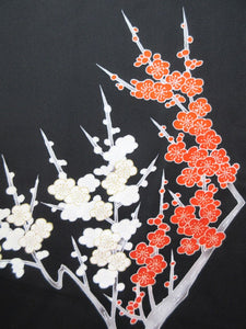 Haori Jacket Black Plum blossom #136