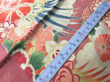 Load image into Gallery viewer, BCF#2831 Silk Kimono Fabric Vintage(1920-1950) Rinzu Rosy Brown 145cm (57.1in)

