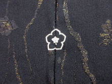 Load image into Gallery viewer, Haori Jacket Vintage(1950-1980) Black Gold Leaf Urushi Silk #7620H4
