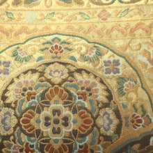 Load image into Gallery viewer, Fukuro Obi Vintage(1950-1980) Gold Birds Flower Shousoin Silk BB192V2
