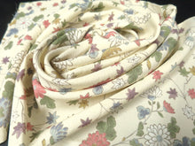 Load image into Gallery viewer, MKF#124 Silk Kimono Fabric Vintage(1950-1980) Chrysanthemum Maple Leaf Cream white 61.0x13.4in(155x34cm)
