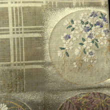 Load image into Gallery viewer, Fukuro Obi Gold Birds Ume Wisteria Silk BB246V4
