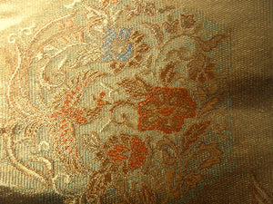 Fukuro Obi Gold Crane Birds Silk BB119W7