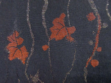 Load image into Gallery viewer, Haori Jacket Vintage(1950-1980) Black Gold Leaf Urushi Silk #7620H4
