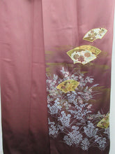 Load image into Gallery viewer, Kimono Pale Brown Gradation Gradation Sayagata Tall Silk #8256B5
