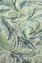 Load image into Gallery viewer, Haori Jacket Vintage(1950-1980) Cream white Mist green Leaf Silk #8601G3
