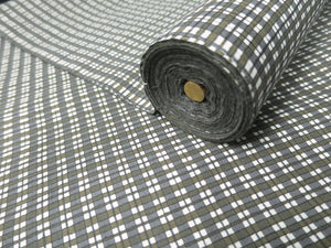 Cotton Bolt Fabric Vintage(1950-1980) Brown Gray White 472.4x14.6in(1200x37cm) BB9055Y3