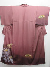 Load image into Gallery viewer, Kimono Pale Brown Gradation Gradation Sayagata Tall Silk #8256B5
