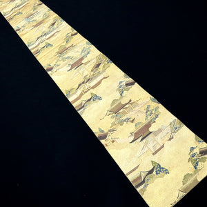 Fukuro Obi Gold Zen Temple Silk BB233V4