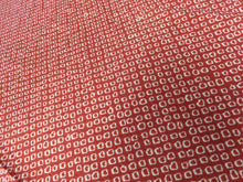 Load image into Gallery viewer, FF2519B Silk Kimono Fabric Vintage(1950-1980) Shibori Red 37.4x11.8in(95x30cm)
