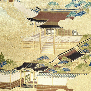 Fukuro Obi Gold Zen Temple Silk BB233V4