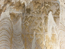 Load image into Gallery viewer, BB8259AB Silk Obi Fabric Vintage(1950-1980) Wave Gold Silver 65.0x12.2in(165x31cm)
