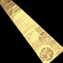 Load image into Gallery viewer, Fukuro Obi Gold Butterfly Birds Silk BB218V3
