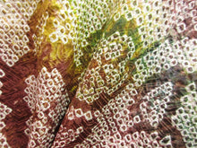 Load image into Gallery viewer, Haori Jacket Vintage(1950-1980) Brown Yellow Full Shibori Flower Silk #7591H3
