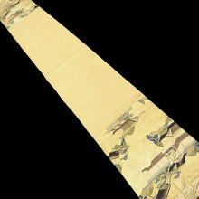 Load image into Gallery viewer, Fukuro Obi Gold Zen Temple Silk BB233V4
