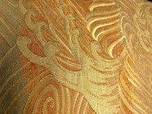 Load image into Gallery viewer, BB8229AA Silk Obi Fabric Vintage(1950-1980) Wave Gold 109.4x11.8in(278x30cm)
