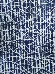 Cotton Bolt Fabric Vintage(1950-1980) Bamboo Navy White 472.4x14.2in(1200x36cm) BB9057Y3