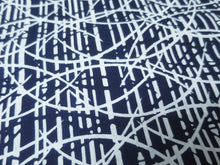 Load image into Gallery viewer, Cotton Bolt Fabric Vintage(1950-1980) Bamboo Navy White 472.4x14.2in(1200x36cm) BB9057Y3
