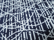 Load image into Gallery viewer, Cotton Bolt Fabric Vintage(1950-1980) Bamboo Navy White 472.4x14.2in(1200x36cm) BB9057Y3
