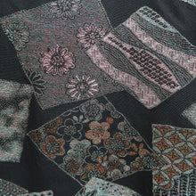 Load image into Gallery viewer, Haori Jacket Vintage(1950-1980) Black Plum blossom Chrysanthemum Silk #9576H3
