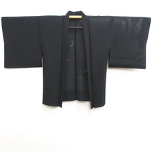 Load image into Gallery viewer, Haori Jacket Vintage(1950-1980) Black See-Through Embroidery Flower Silk #9036D1
