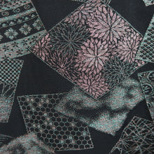 Load image into Gallery viewer, Haori Jacket Vintage(1950-1980) Black Plum blossom Chrysanthemum Silk #9576H3
