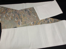 Load image into Gallery viewer, Fukuro Obi Gold Green Crane Birds Silk BB122W8

