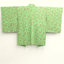 Load image into Gallery viewer, Haori Jacket Vintage(1950-1980) Light Green Maple Leaf Branch Silk #9240E3
