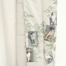 Load image into Gallery viewer, Kimono Light Pinkish White Tsumugi Kabuki Silk #9334F3
