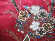 Load image into Gallery viewer, Furisode Red Butterfly Peony Tall Silk #7783K4
