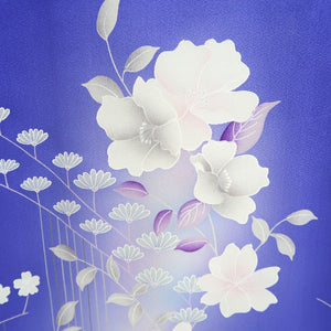 Kimono Blue Flower Tall Silk #9356F4