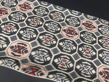 Load image into Gallery viewer, FF2553A Silk Kimono Fabric Vintage(1920-1950) Meisen Black 31.5x11.8in(80x30cm)
