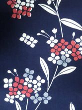 Load image into Gallery viewer, Cotton Bolt Fabric Vintage(1950-1980) Bellflower Navy 472.4x14.6in(1200x37cm) BB9059Y3
