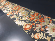 Load image into Gallery viewer, Fukuro Obi Vintage(1950-1980) Black Gold Flower Silk BB62W4
