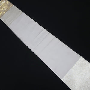 Fukuro Obi Vintage(1950-1980) Silver Gold Wave Silk BB196V2