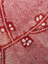 Load image into Gallery viewer, Haori Jacket Vintage(1950-1980) Red Full Shibori Ume Branch Silk #7653J2
