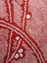 Load image into Gallery viewer, Haori Jacket Vintage(1950-1980) Red Full Shibori Ume Branch Silk #7653J2
