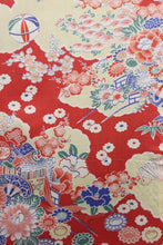 Load image into Gallery viewer, Haori Jacket Vintage(1920-1950) Dark Steel-gray Bellflower Meisen Silk #8339C4
