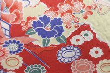 Load image into Gallery viewer, Haori Jacket Vintage(1920-1950) Dark Steel-gray Bellflower Meisen Silk #8339C4
